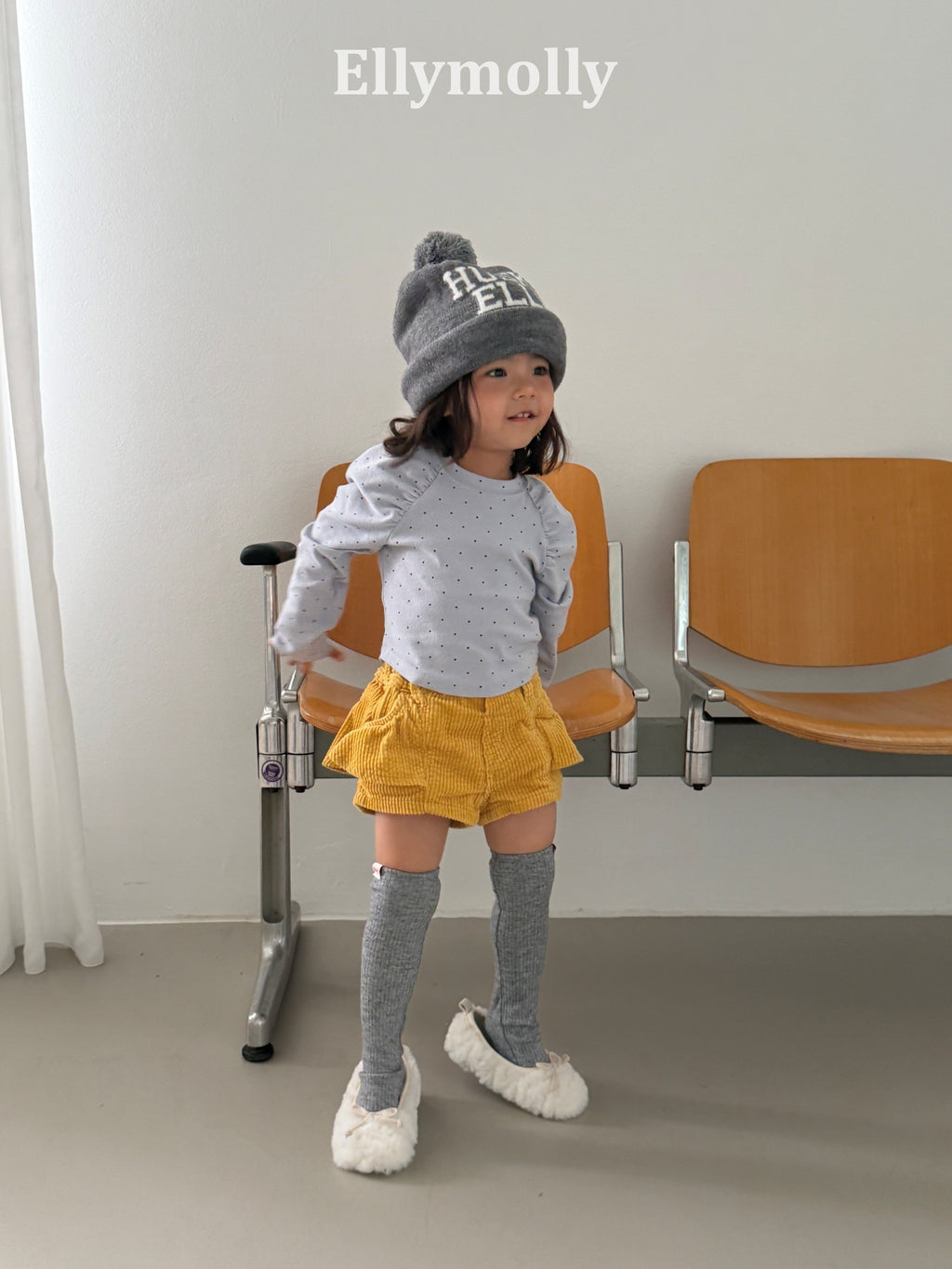 Elly Molly Giselle Dot Shirring Tee