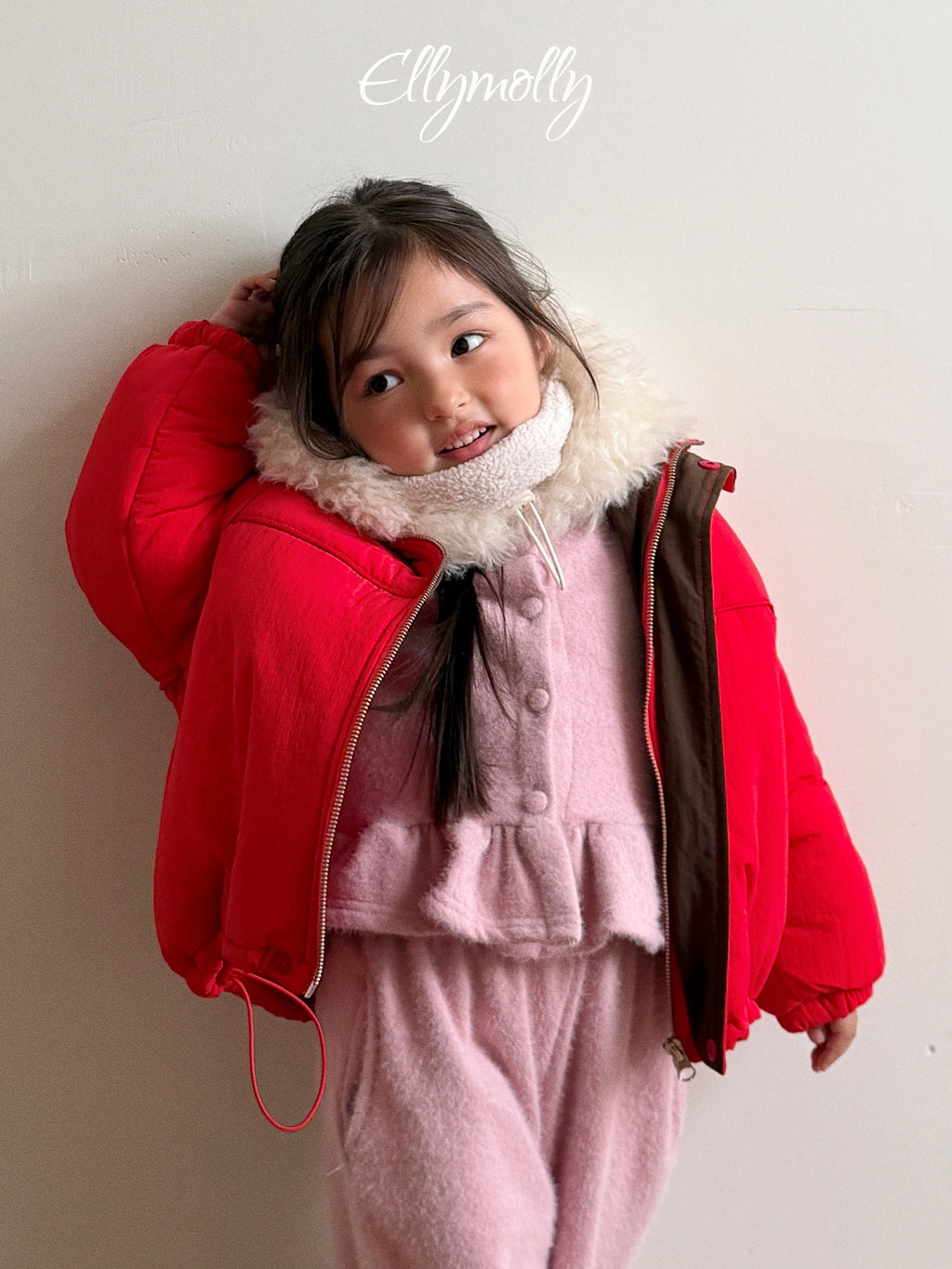 Elly Molly Snowflake Angora Frill Cardigan
