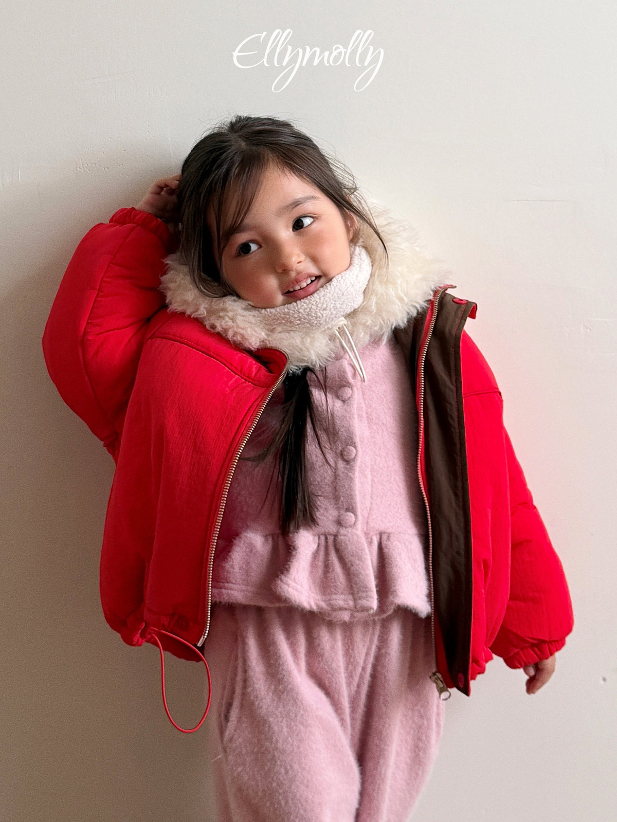 Elly Molly Snowflake Angora Frill Cardigan