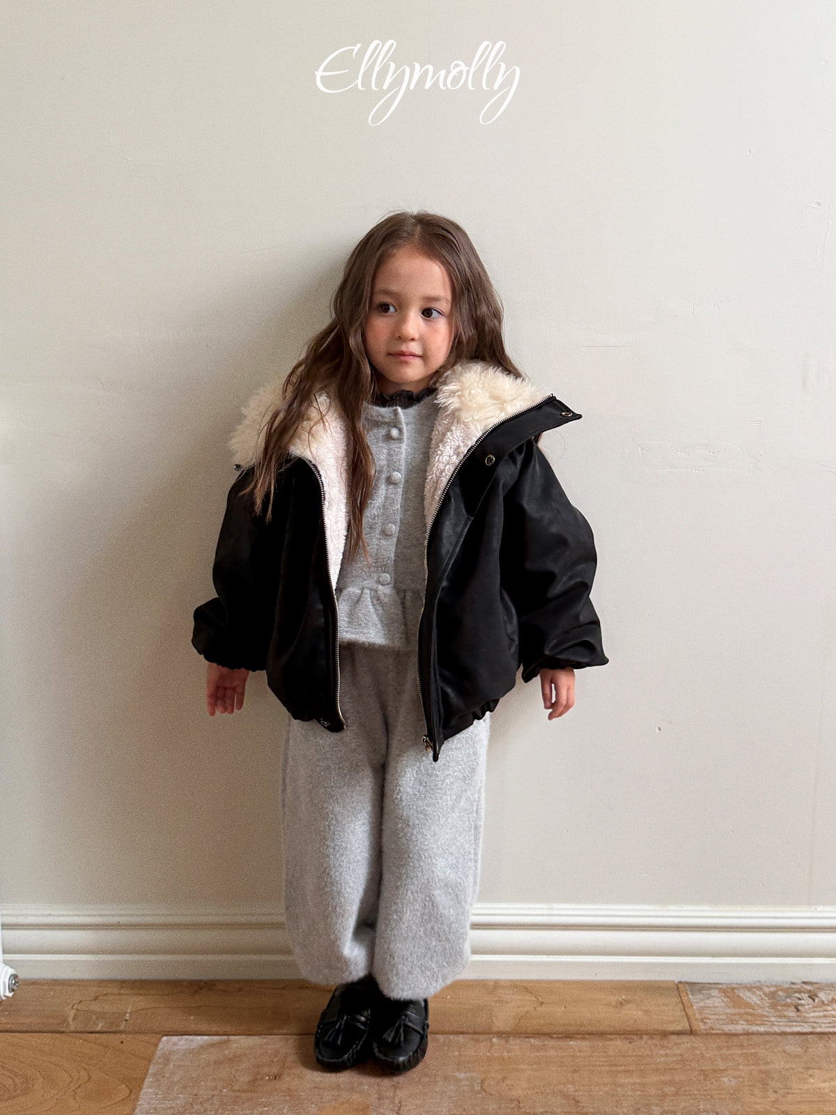 Elly Molly Big Collar Shearling Jumper