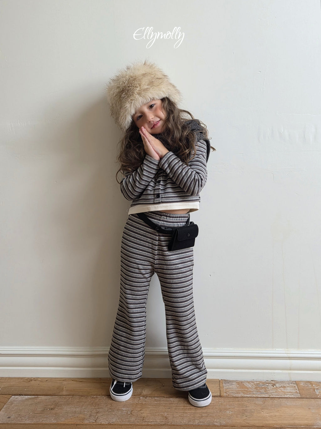 Elly Molly Latte Stripe Bootcut Pants
