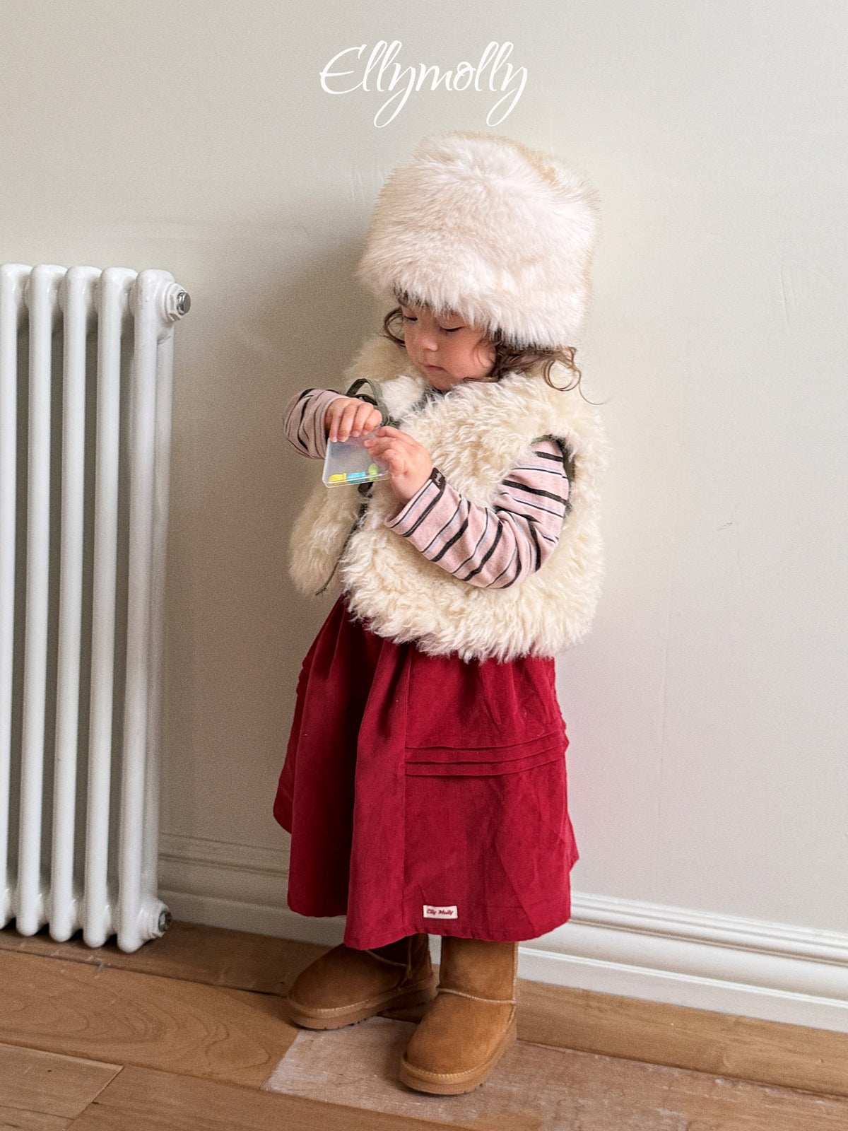 Elly Molly Pompom Corduroy Skirt