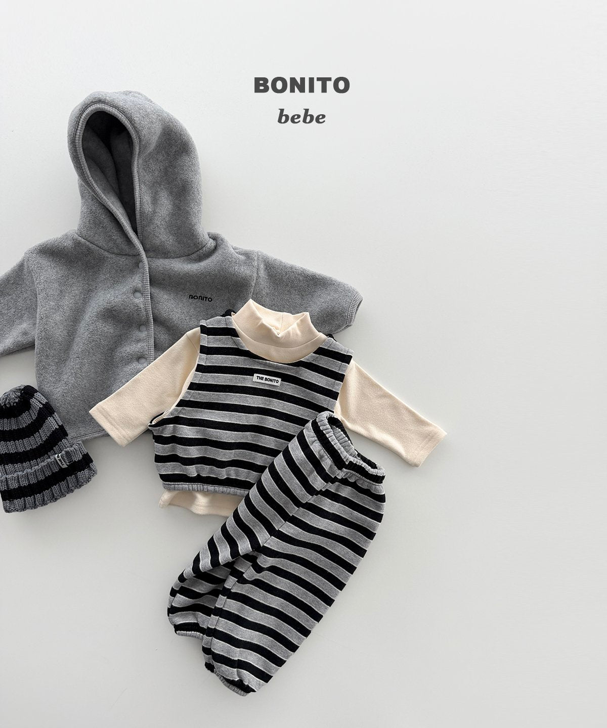 bonito ボーダー ベスト上下セット