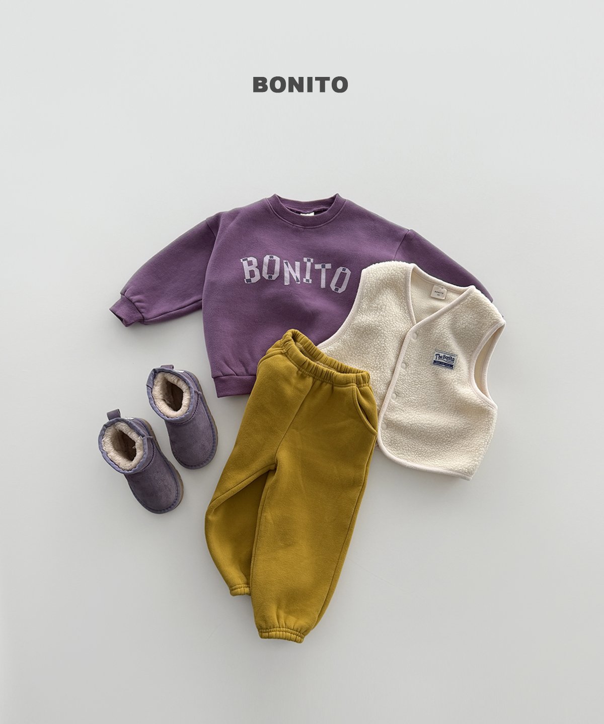 bonito ラフ ロゴスウェット