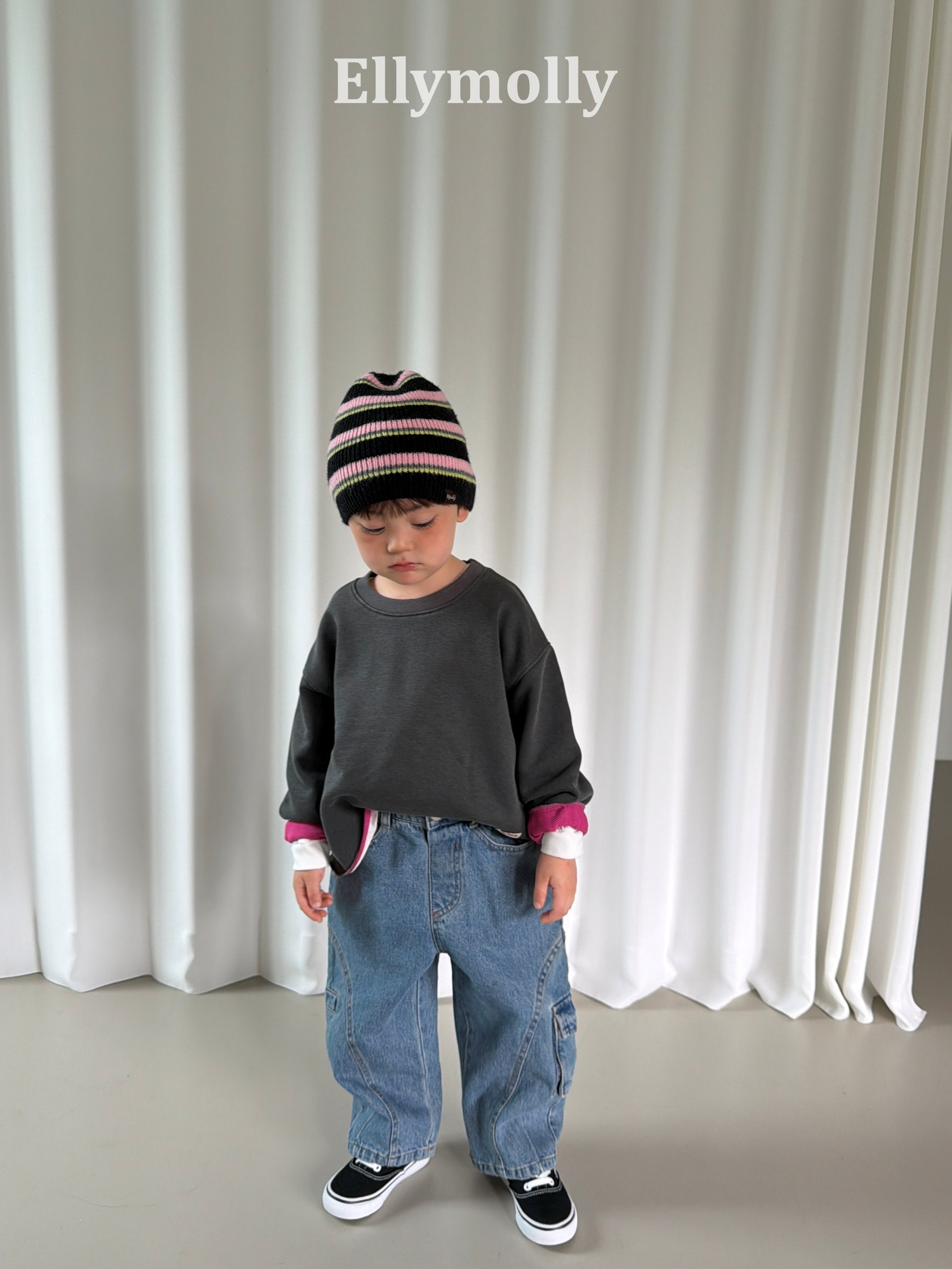 Elly Molly Rough Two Tone Dyeing Sweatshirt