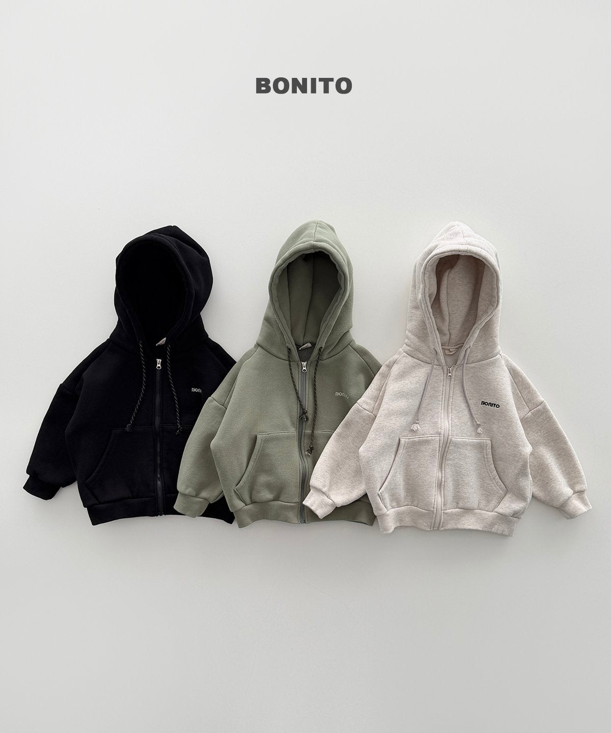 bonito 起毛 フードジップ