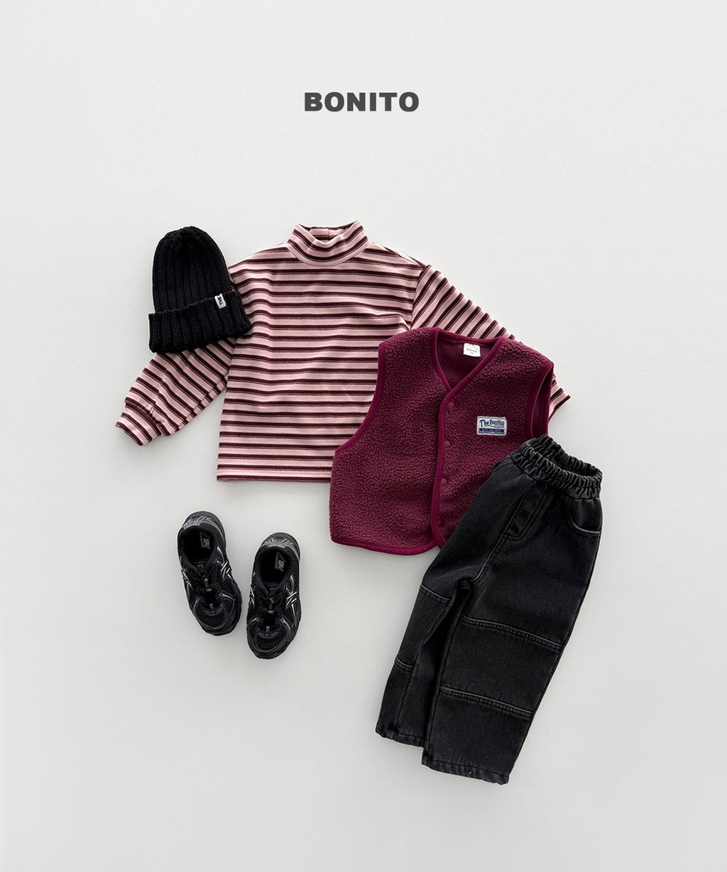 bonito レトロボーダー タートルネック