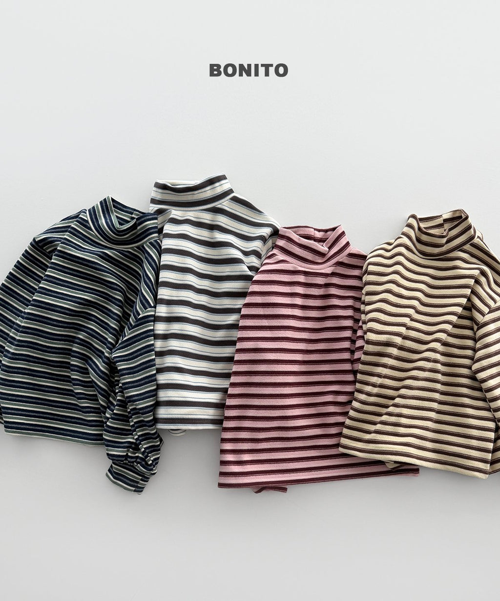 bonito レトロボーダー タートルネック