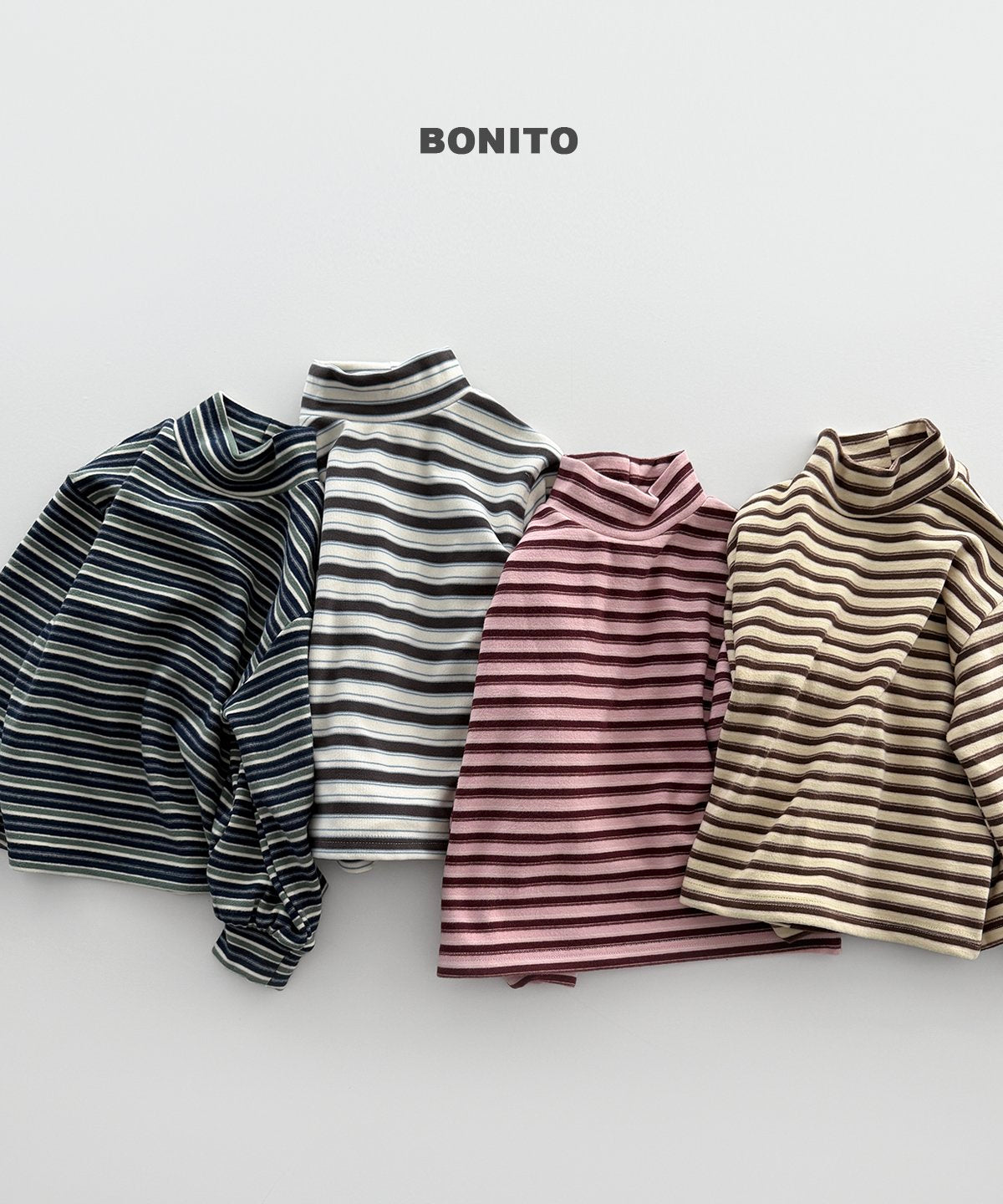 bonito レトロボーダー タートルネック