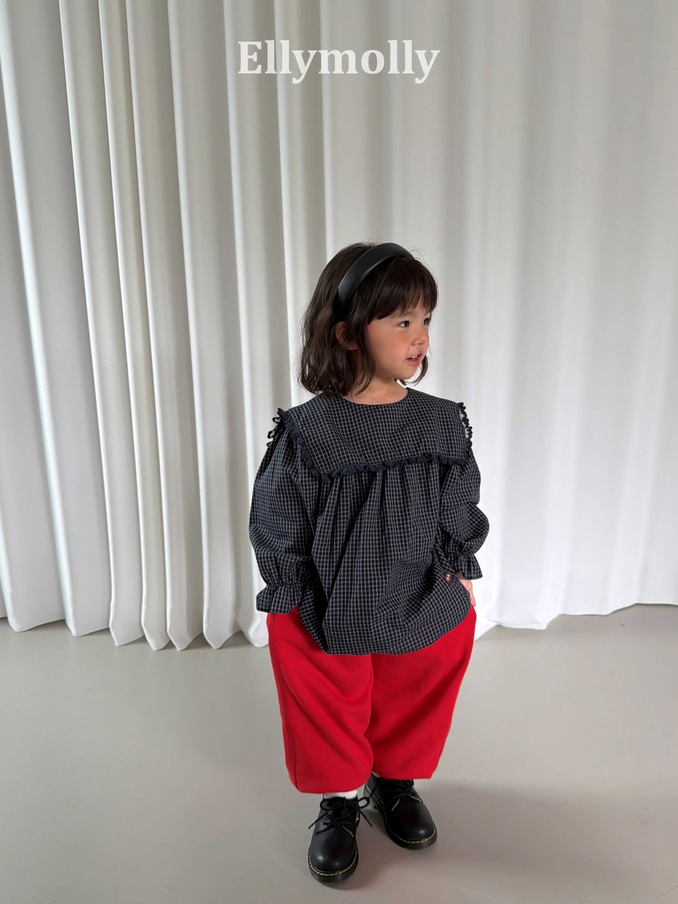 Elly Molly Musk Check Blouse