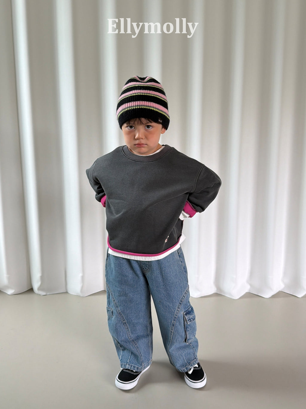 Elly Molly Rough Two Tone Dyeing Sweatshirt