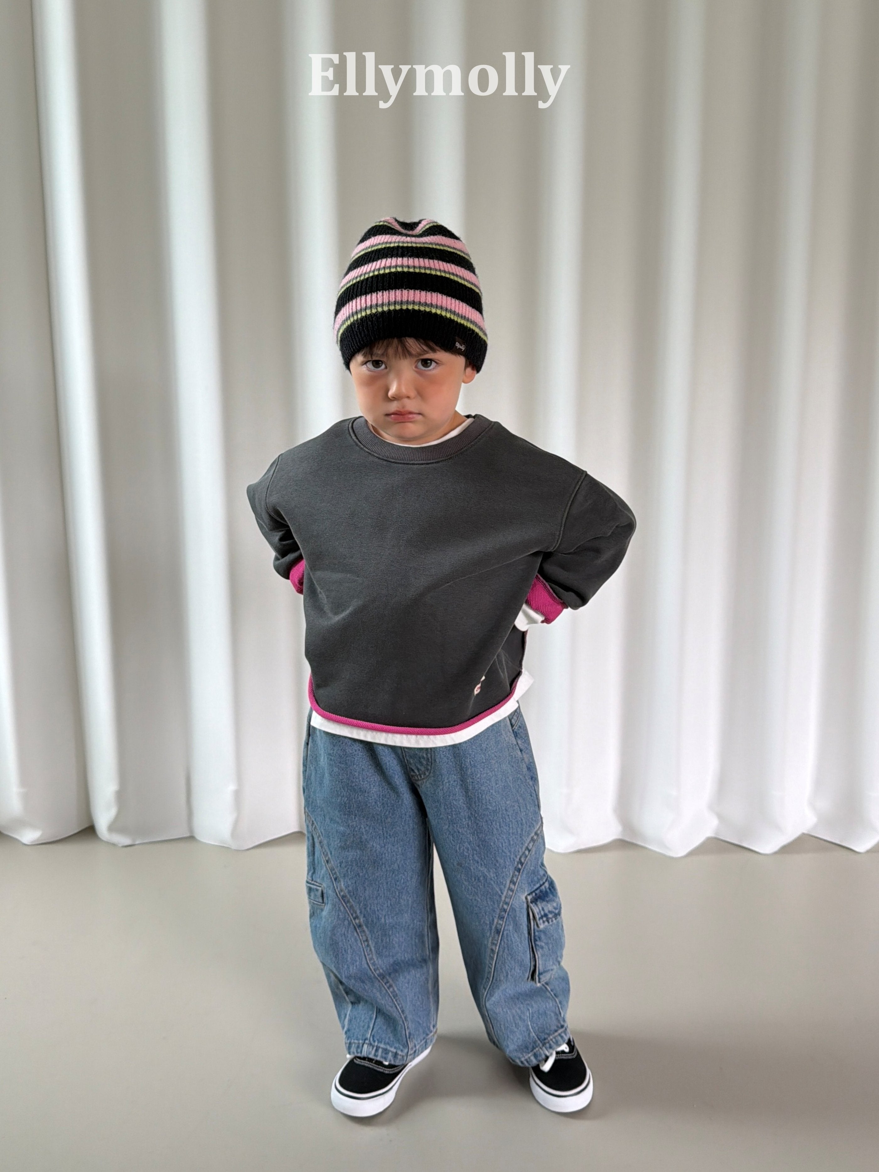 Elly Molly Rough Two Tone Dyeing Sweatshirt