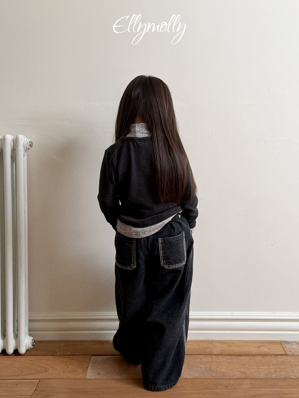 Elly Molly Linework Brushed Denim Pants