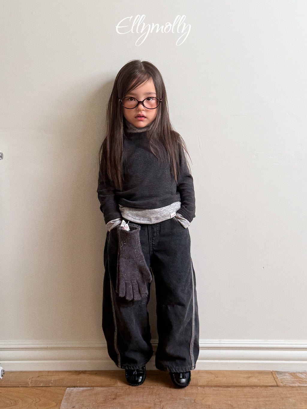 Elly Molly Linework Brushed Denim Pants
