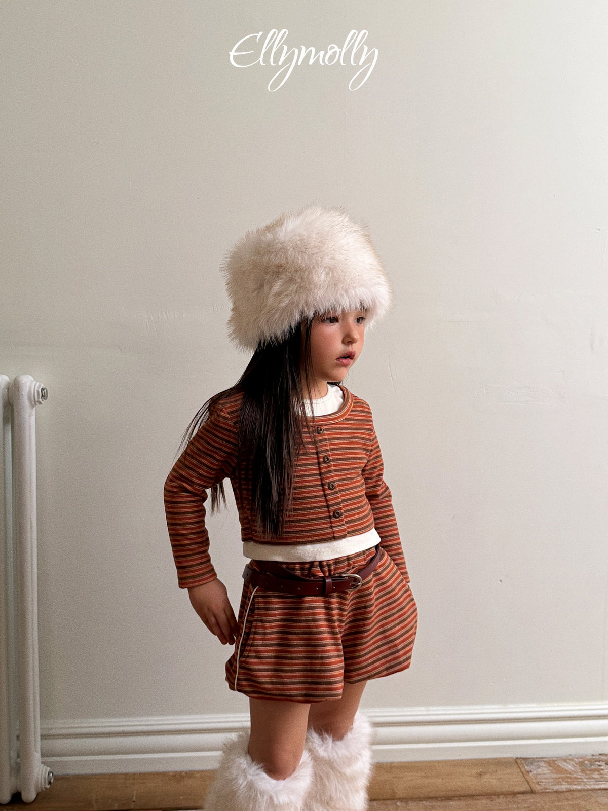 Elly Molly Latte Stripe Top