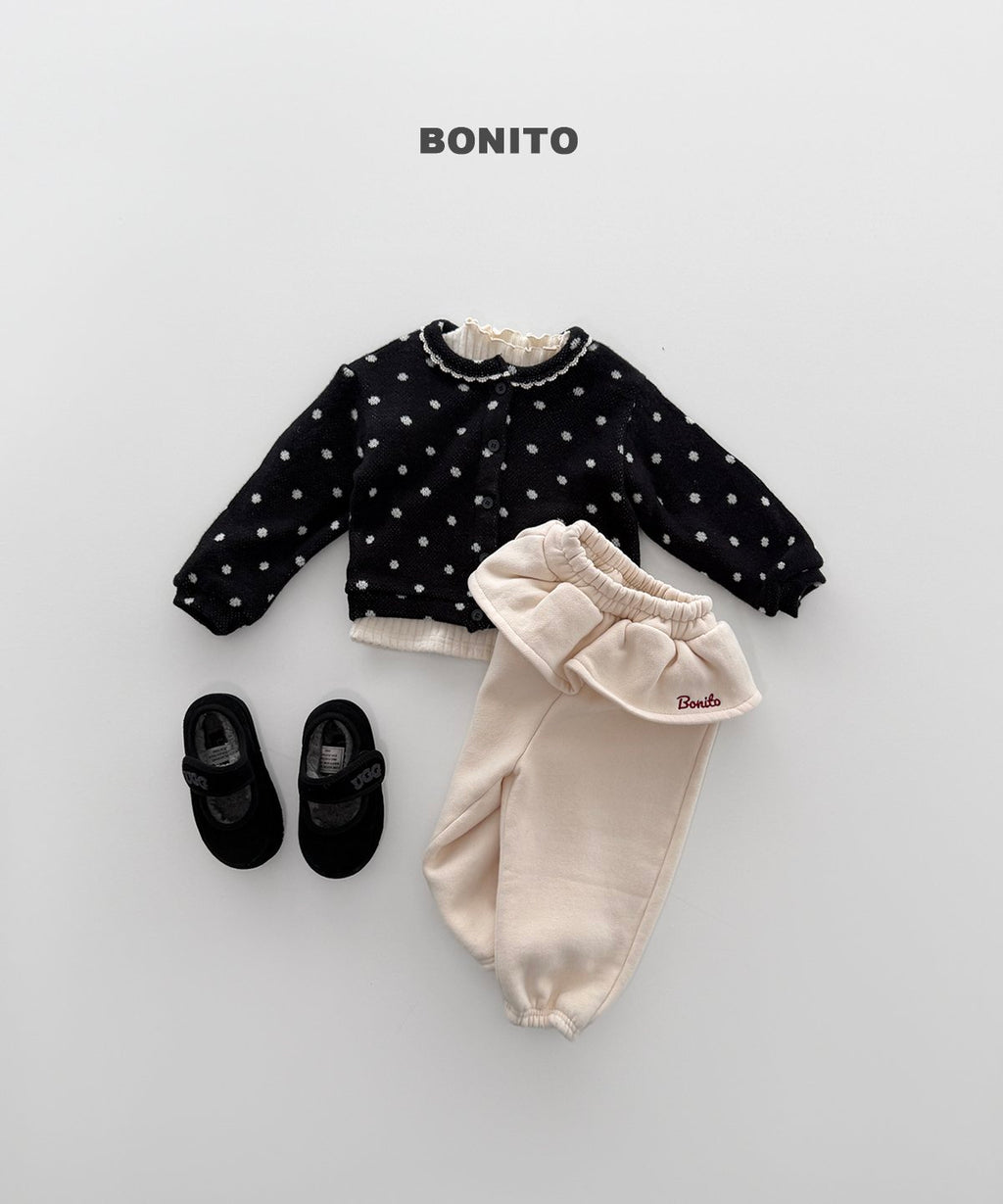 bonito ドット ニットカーディガン