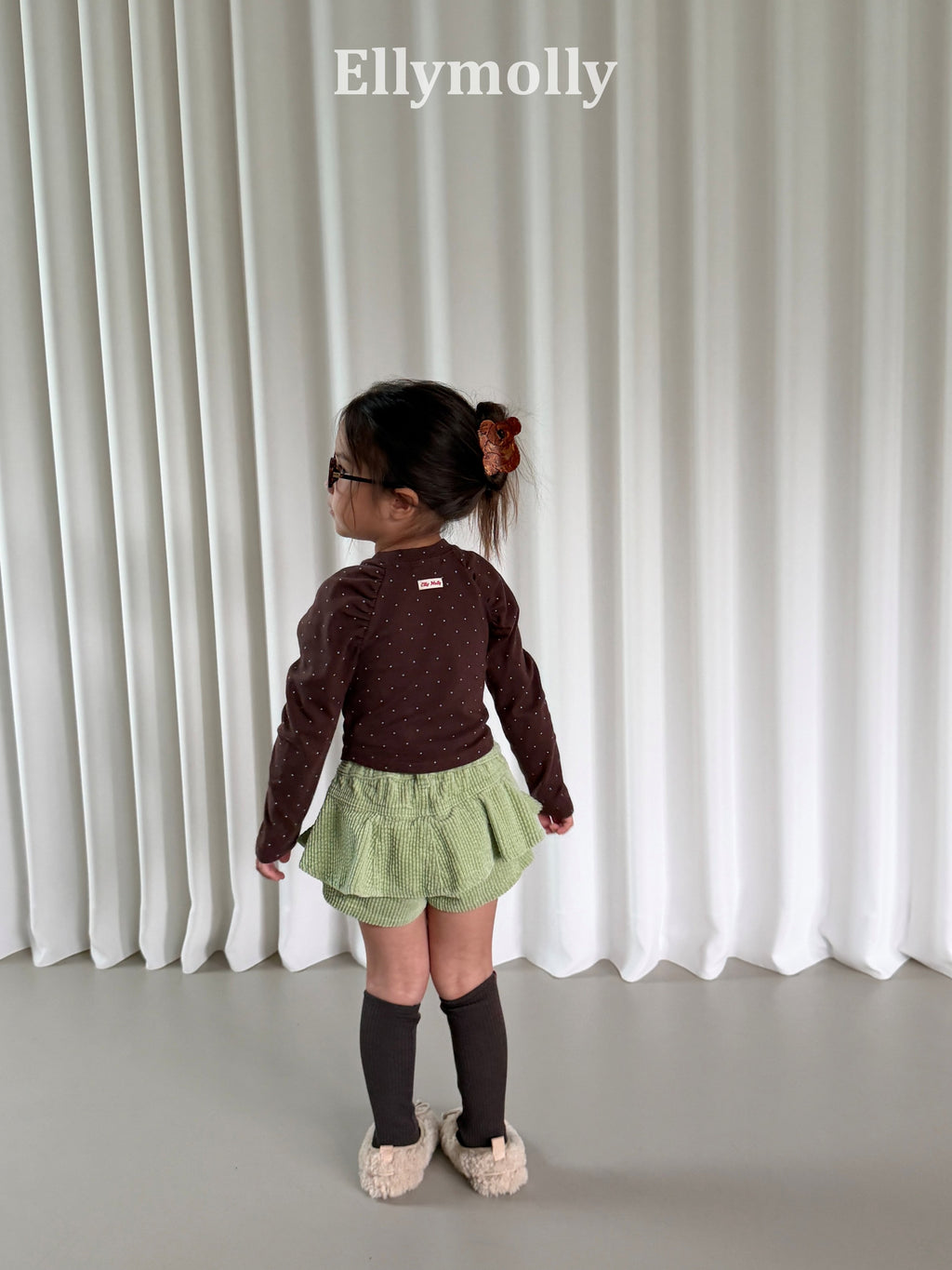 Elly Molly Giselle Dot Shirring Tee