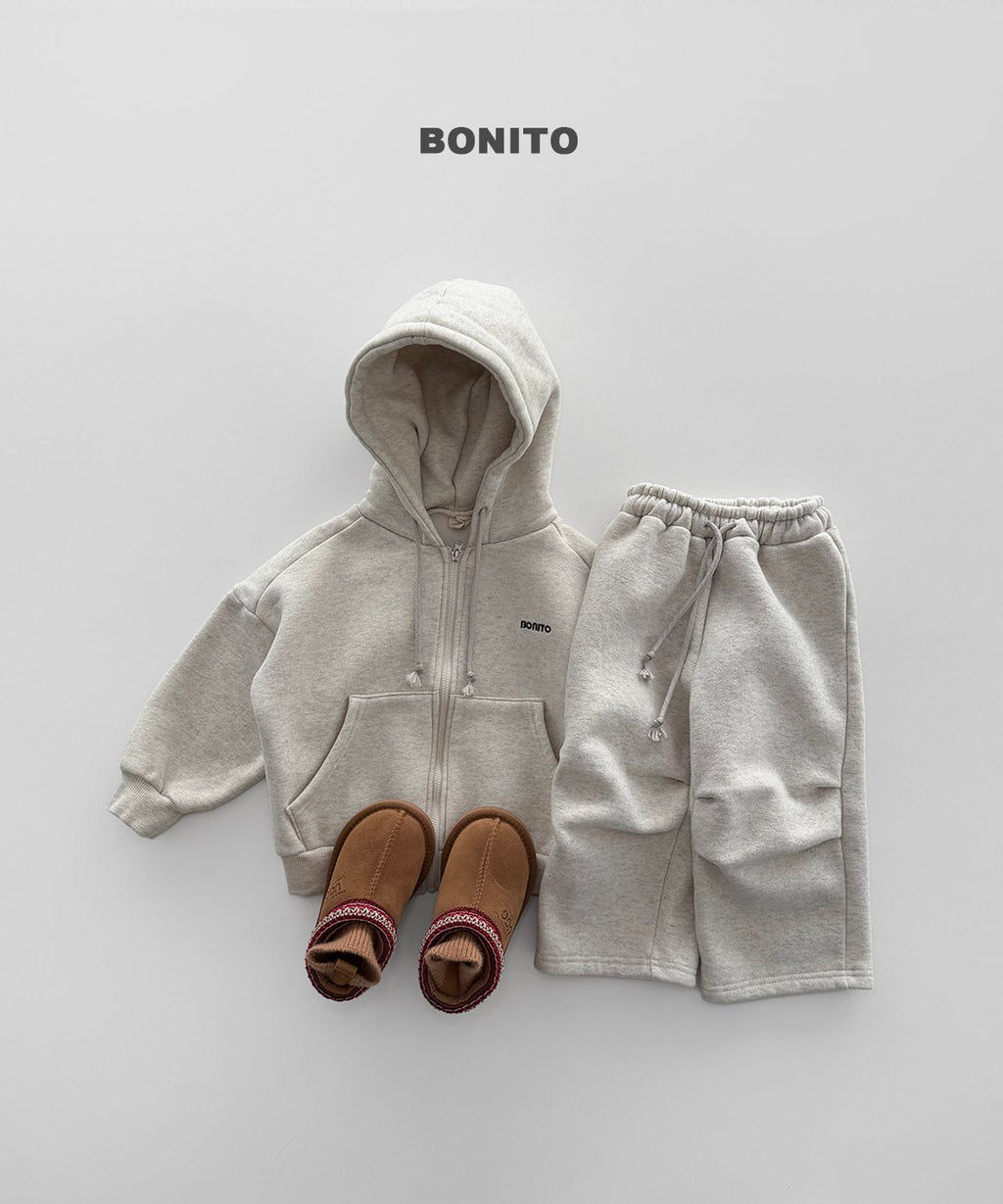 bonito 起毛 フードジップ