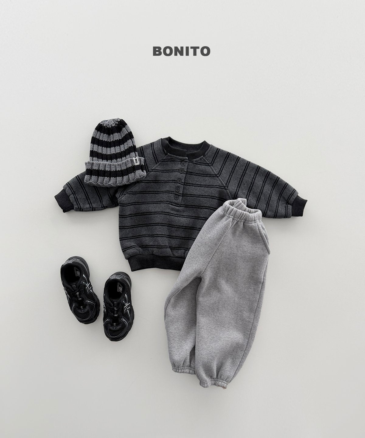 bonito ボーダー ヘンリーネック