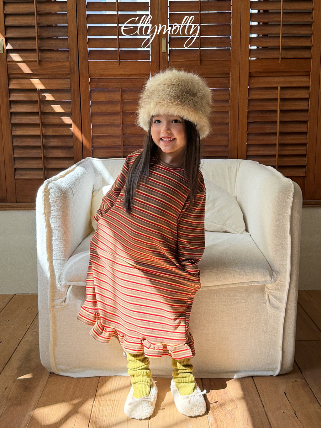 Elly Molly Fleece Frill Long One-piece