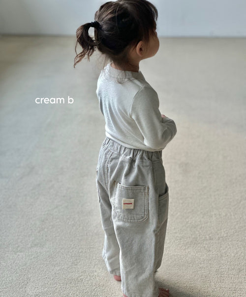 Creambbang Brushed Corduroy Baggy Pants