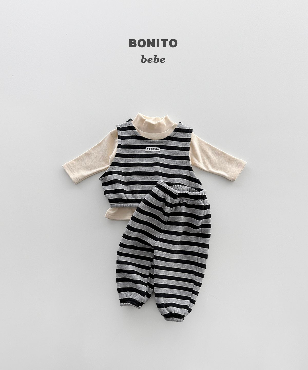 bonito ボーダー ベスト上下セット