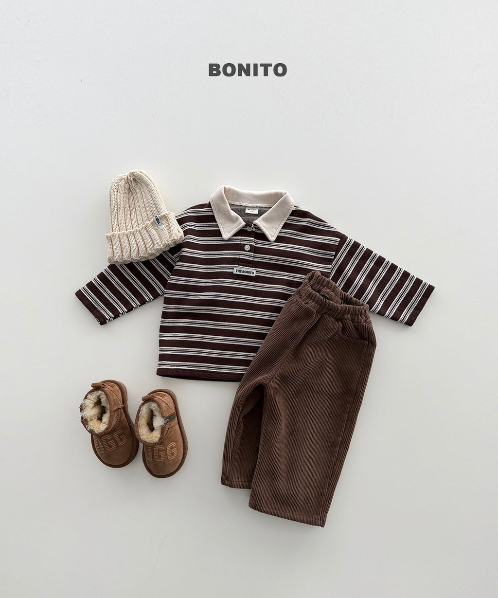 bonito ボーダー チョコカラーT