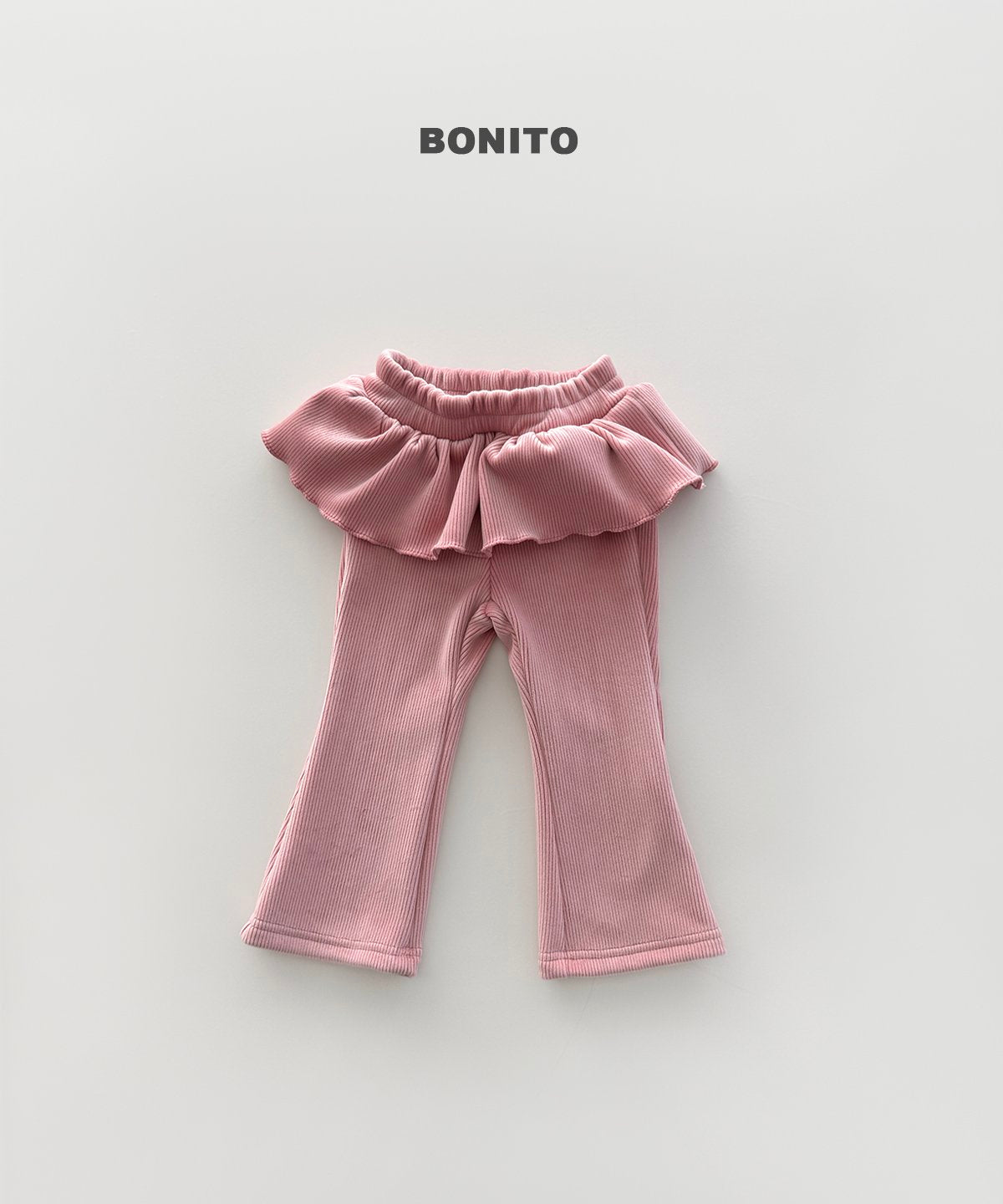 bonito ベロア フリルブーツカットパンツ