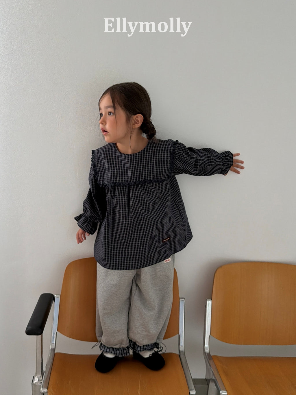 Elly Molly Musk Check Blouse