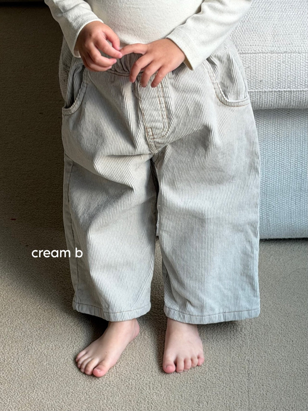 Creambbang Brushed Corduroy Baggy Pants