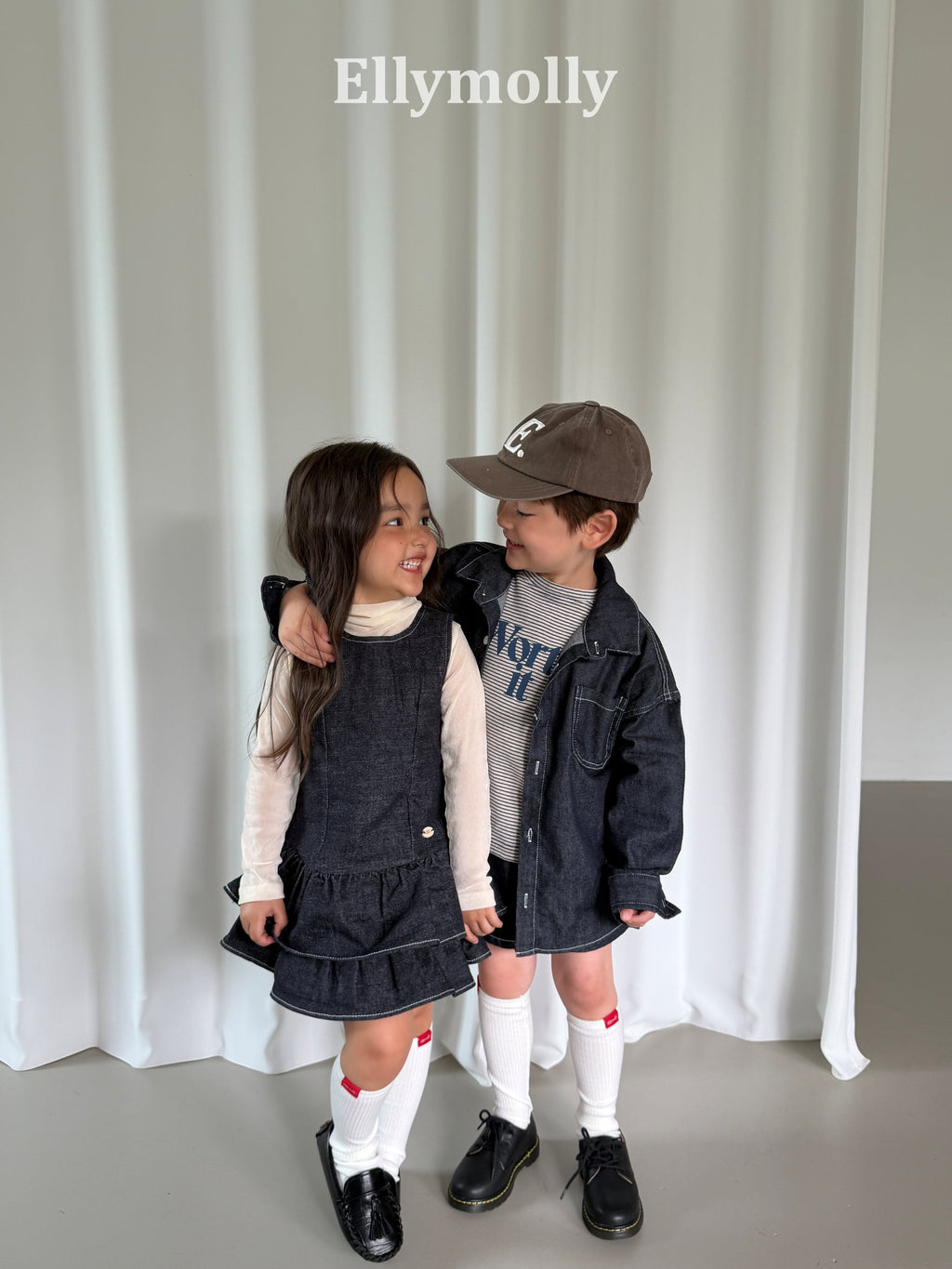 Elly Molly Velvet Mesh Half Turtleneck