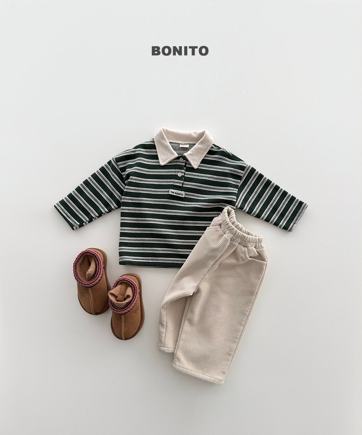 bonito ボーダー チョコカラーT