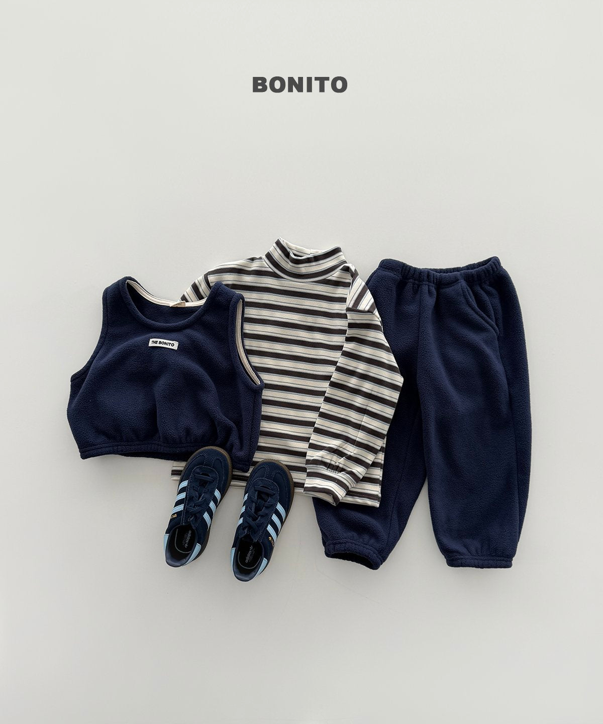 bonito レトロボーダー タートルネック