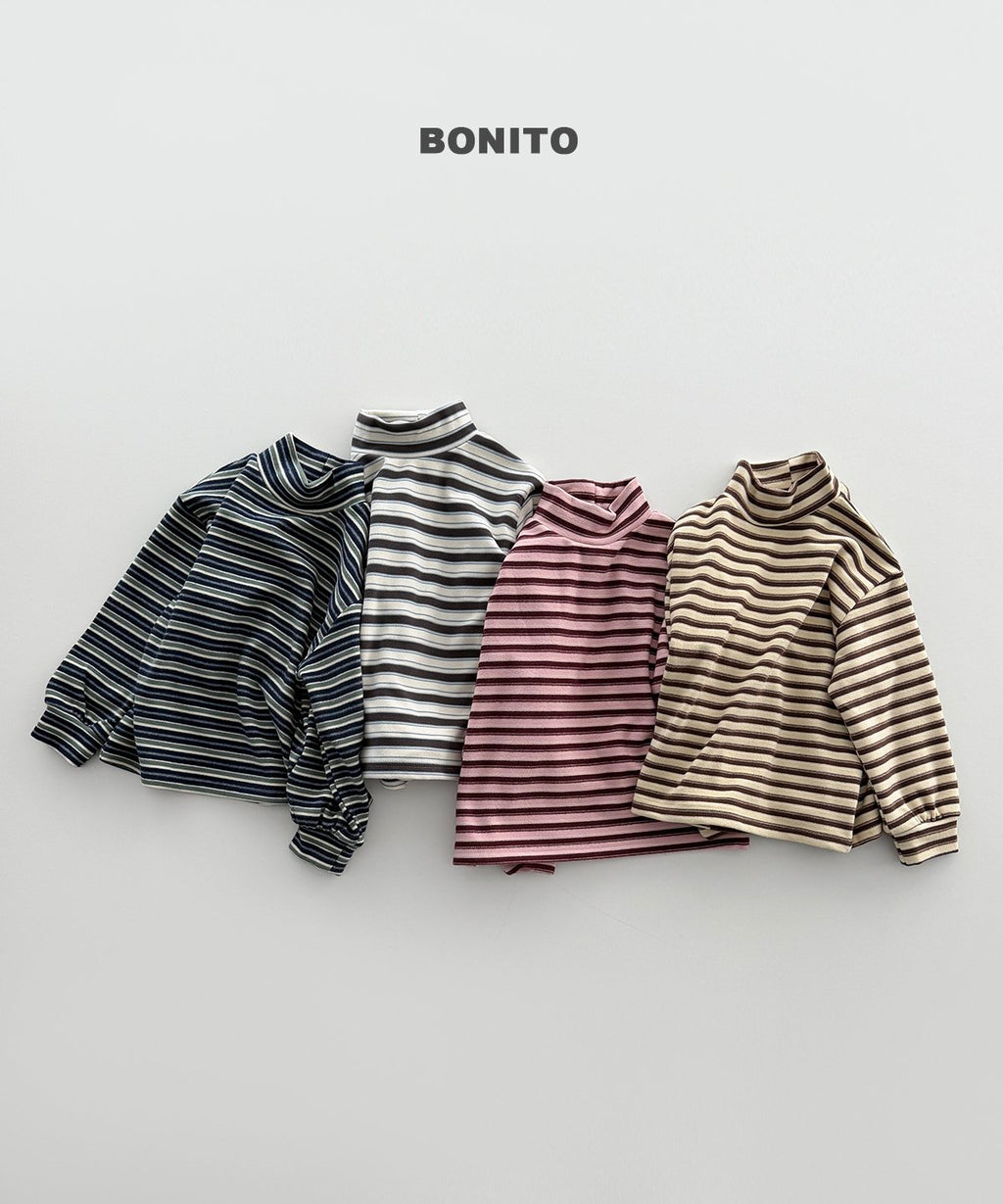 bonito レトロボーダー タートルネック