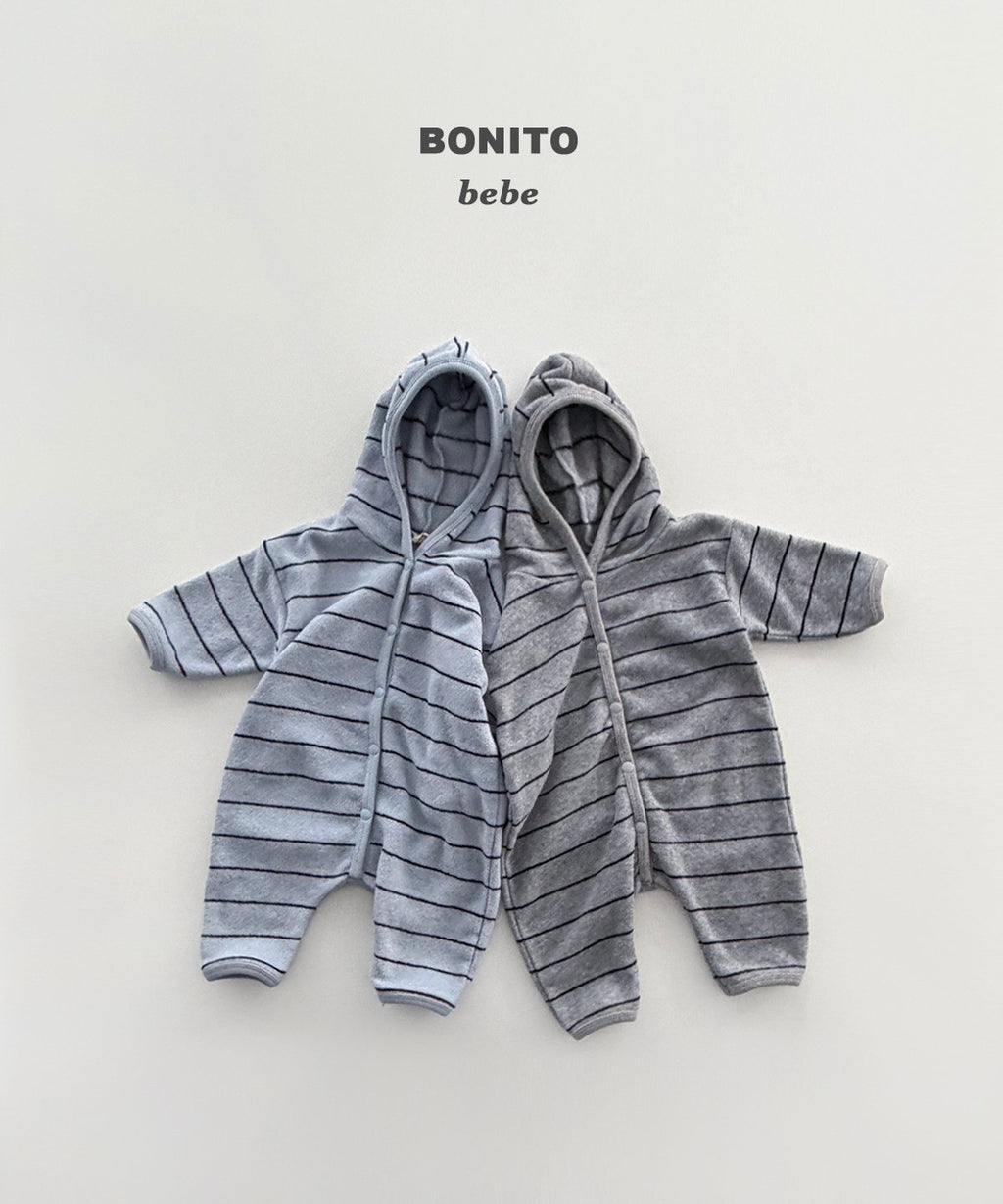 bonito ボーダー テリーフードスーツ