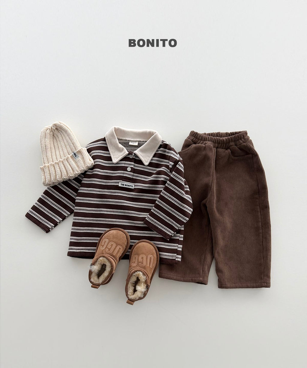 bonito ボーダー チョコカラーT