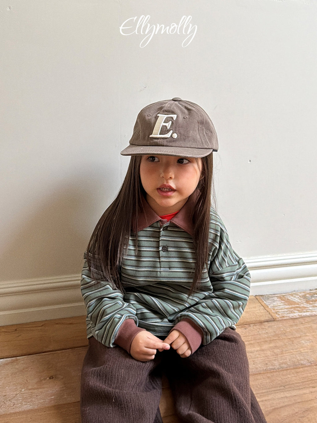 Elly Molly Click Peach Collar Tee