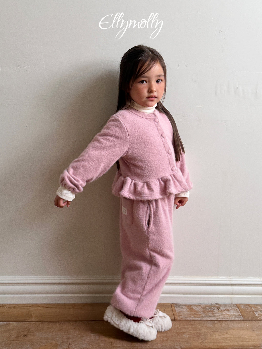 Elly Molly Snowflake Angora Frill Cardigan