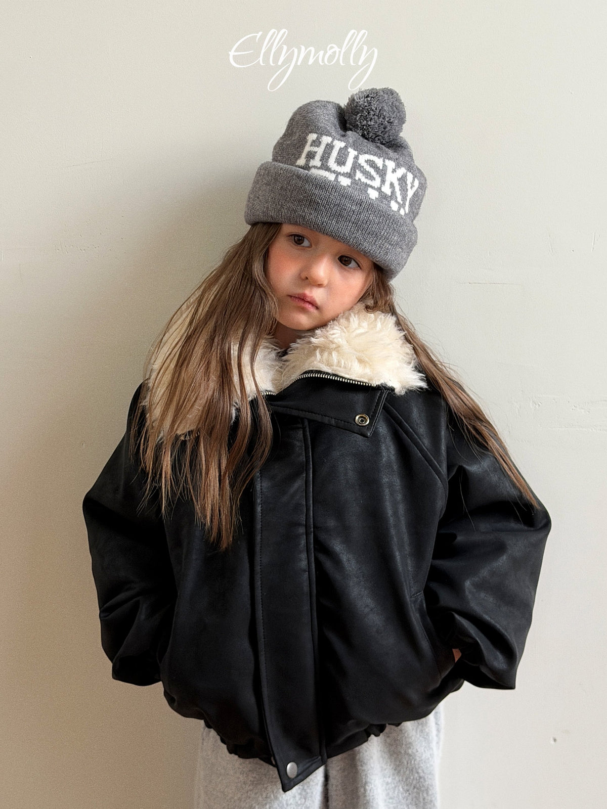 Elly Molly Big Collar Shearling Jumper