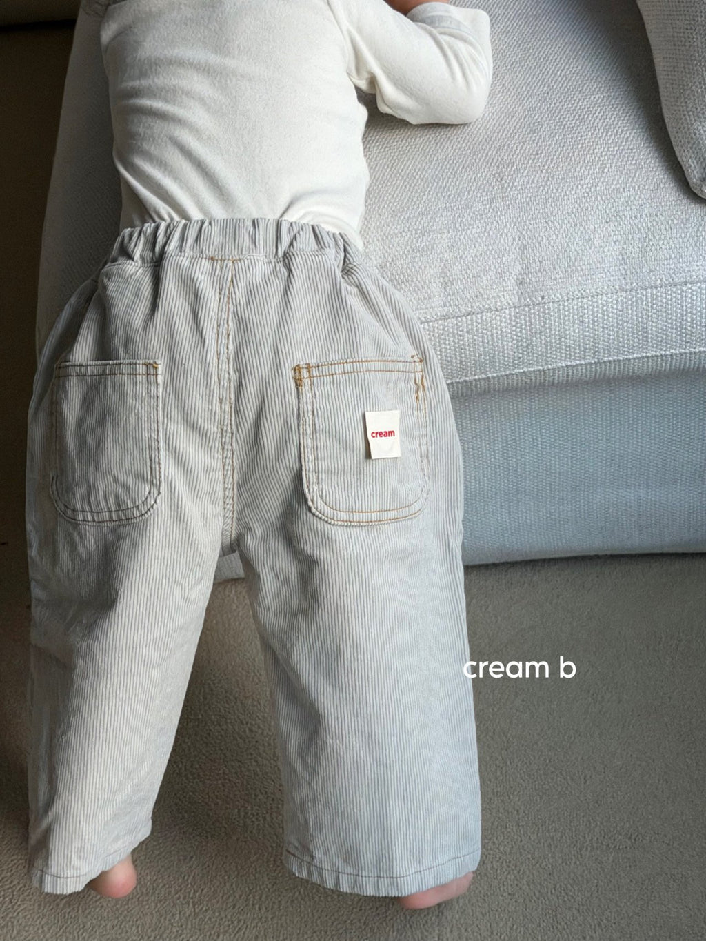 Creambbang Brushed Corduroy Baggy Pants