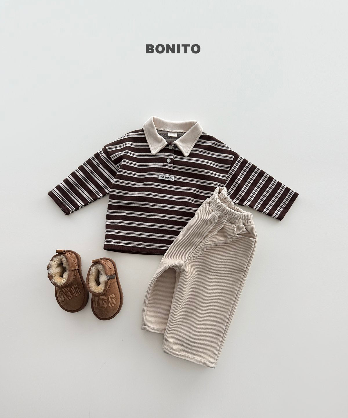 bonito ボーダー チョコカラーT