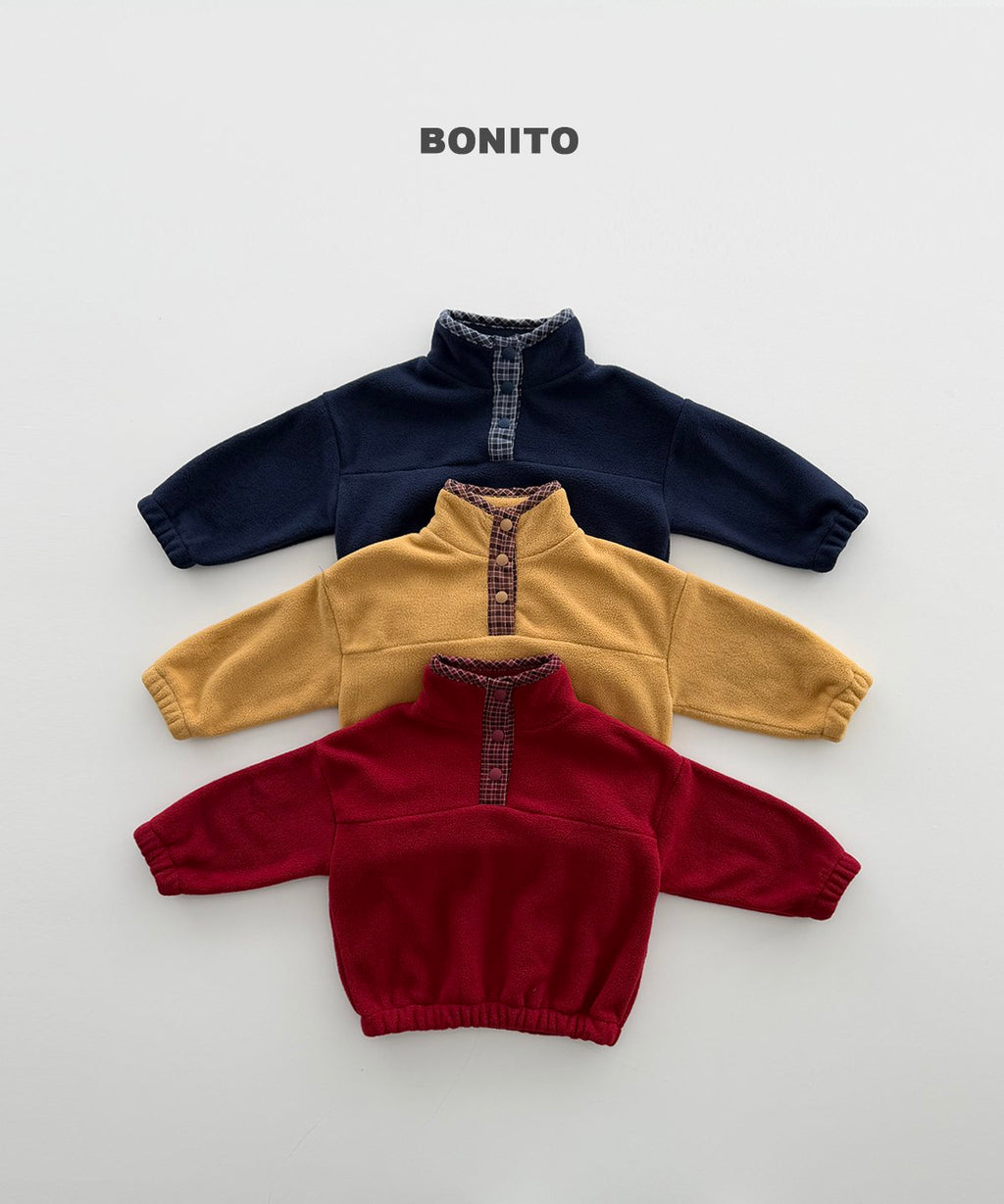 bonito チェック配色 フリース