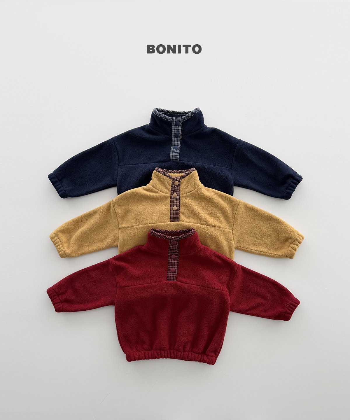 bonito チェック配色 フリース