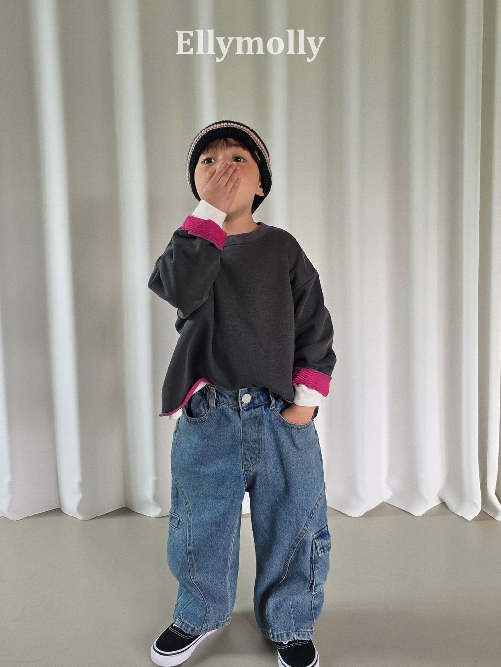 Elly Molly Rough Two Tone Dyeing Sweatshirt