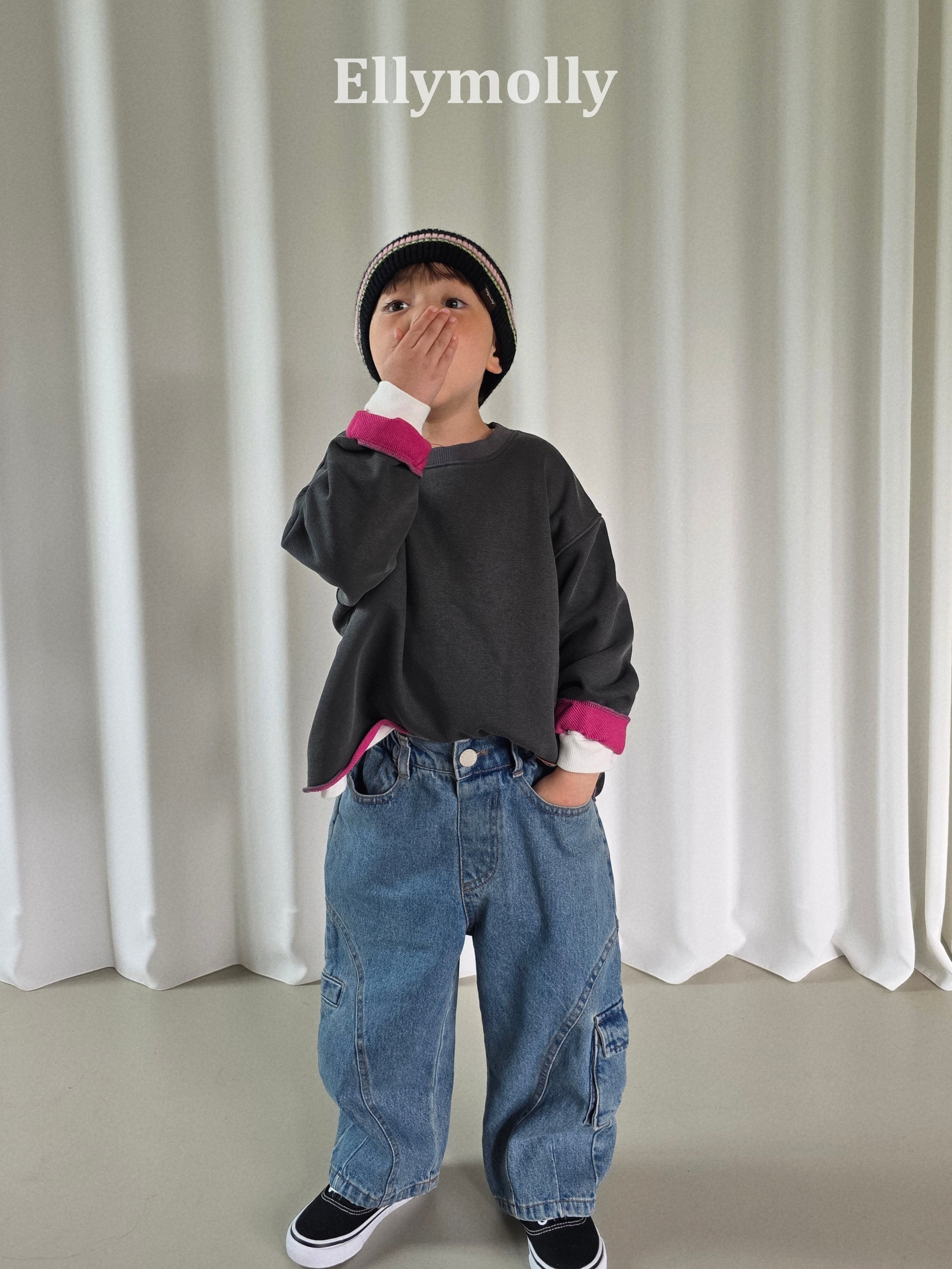 Elly Molly Rough Two Tone Dyeing Sweatshirt