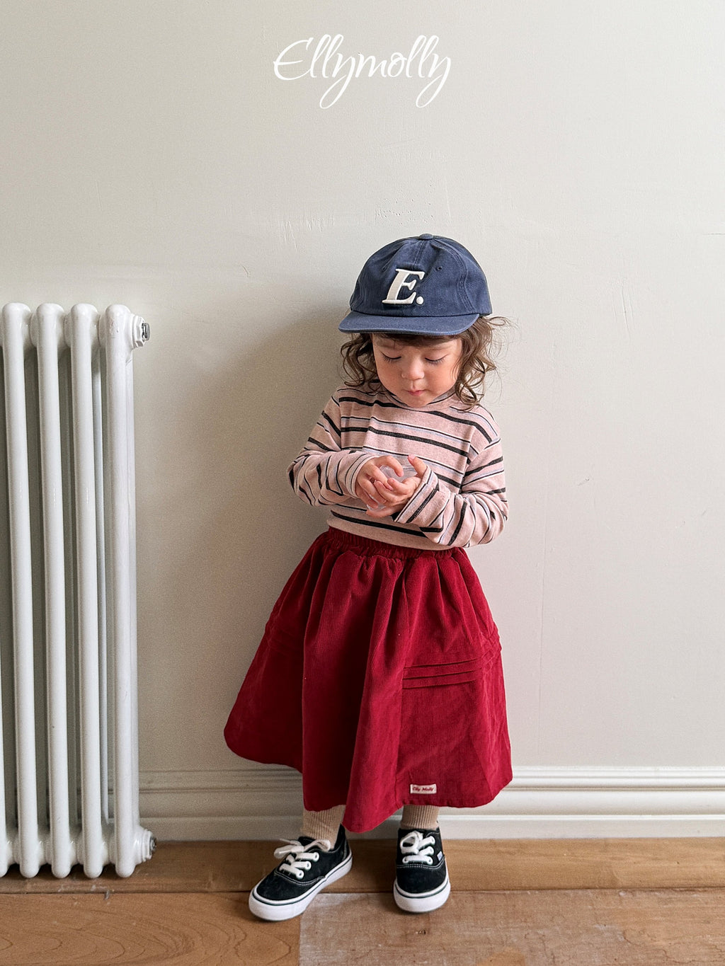 Elly Molly Pompom Corduroy Skirt