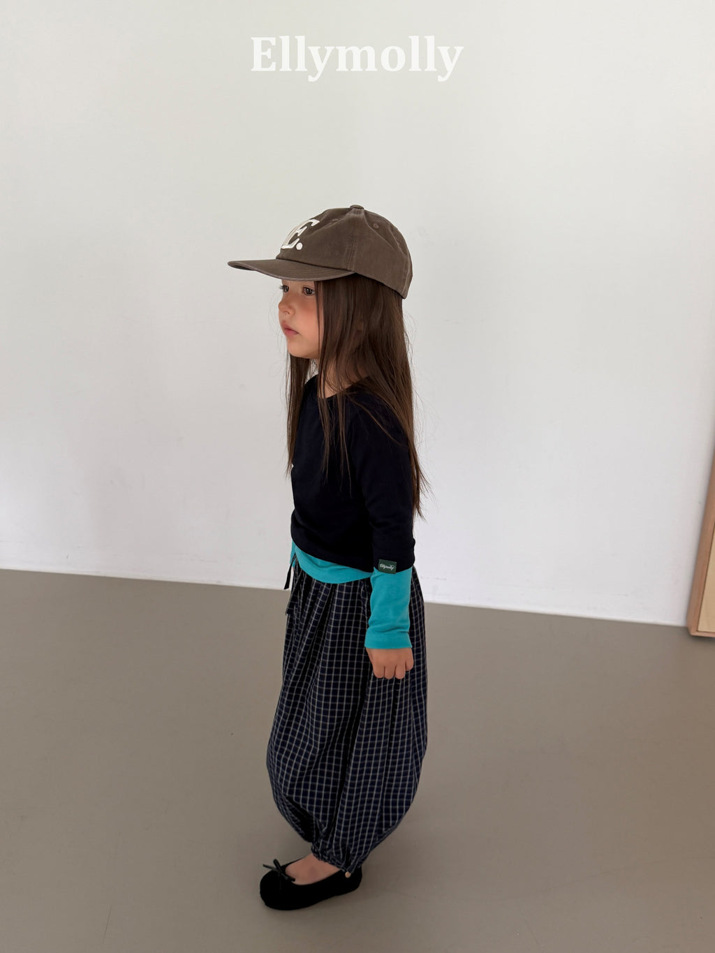Elly Molly Autumn Grid Balloon Pants