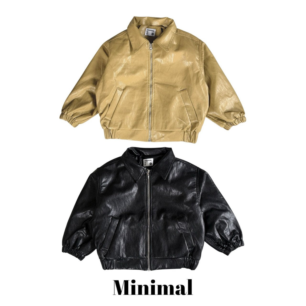 Minimal Soft Leather Zip-up Jumper