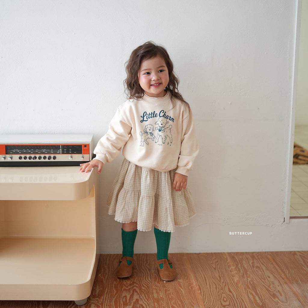 Buttercup Check Tiered Skirt