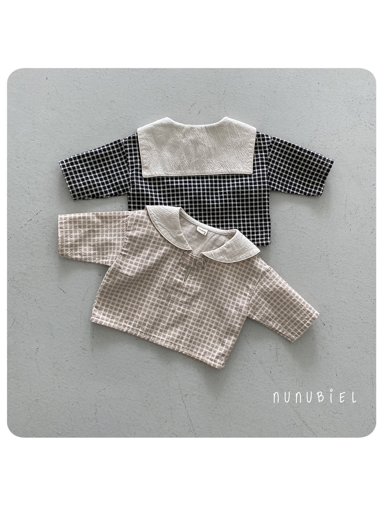 Nunu Biel Bebe Check Blouse 2